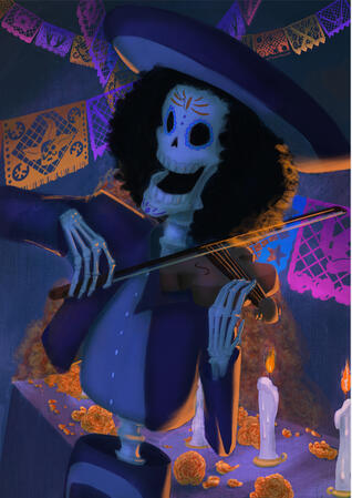 &#39;Nadie es eterno&#39; Mariachi Brook